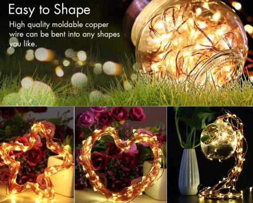 Світлодіодна гірлянда «Роса» 2 м USB, 200 LED, мідний дріт, пульт ДК (XL-76-20)