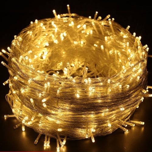 LED гірлянда 500, прозорий провід, тепле світло, XL-51-40, 450+25 м