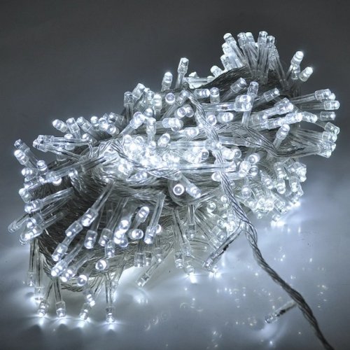 LED гірлянда 500, прозорий провід, біла, XL-52-10, 450+25 м (450254501*25)