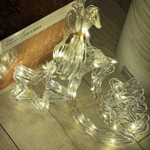 Гірлянда-штора LED «Місяць і зірки» 3 м, тепле світло, USB, SF-43