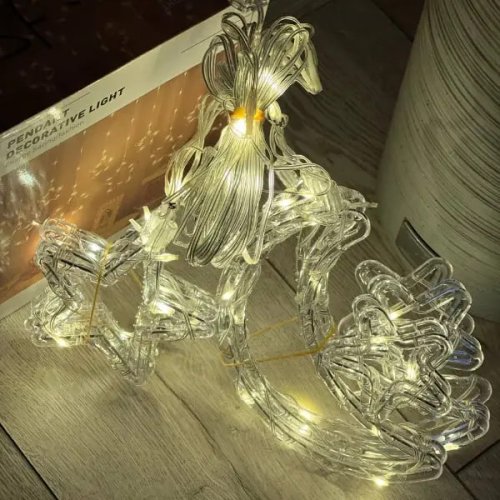 Гірлянда-штора LED «Місяць і зірки» 3 м, тепле світло, USB, SF-43