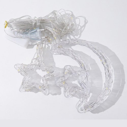 Гірлянда-штора LED «Місяць і зірки» 3 м, тепле світло, USB, SF-43