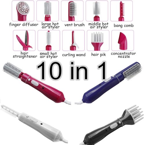 Багатофункціональний стайлер-фен-щітка 10-в-1 Fullcome Hair Styler ST300 для укладки волосся