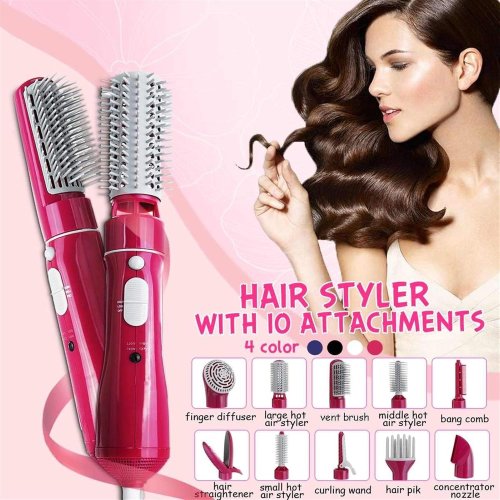 Багатофункціональний стайлер-фен-щітка 10-в-1 Fullcome Hair Styler ST300 для укладки волосся