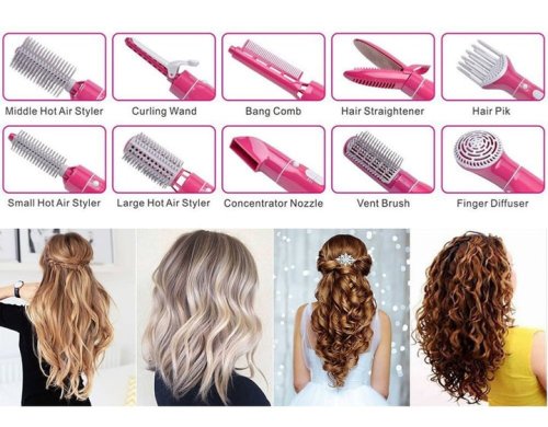 Багатофункціональний стайлер-фен-щітка 10-в-1 Fullcome Hair Styler ST300 для укладки волосся