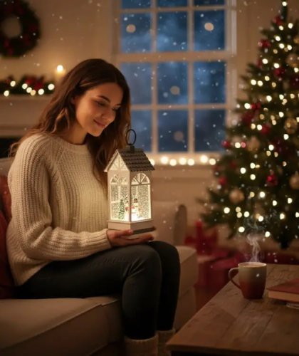 Святковий LED ліхтар-нічник XMAS WDL-24074B для дому та новорічного декору