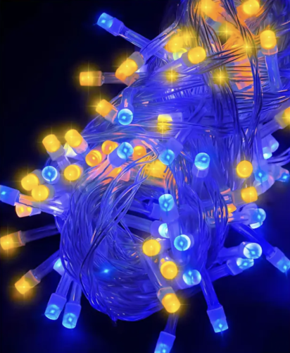 Гірлянда-штора SFK-09 «Прапор України» USB з пультом, 2×2 м