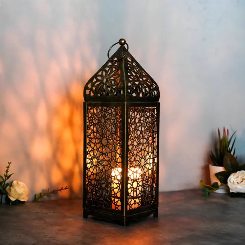 Інтер’єрний декоративний підсвічник для дому 9.5×9.5×25 см