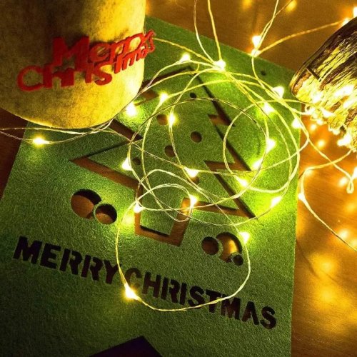 Гірлянда-лісочка універсальна 5 м, 300 LED, тепле світло, живлення USB+батарейка