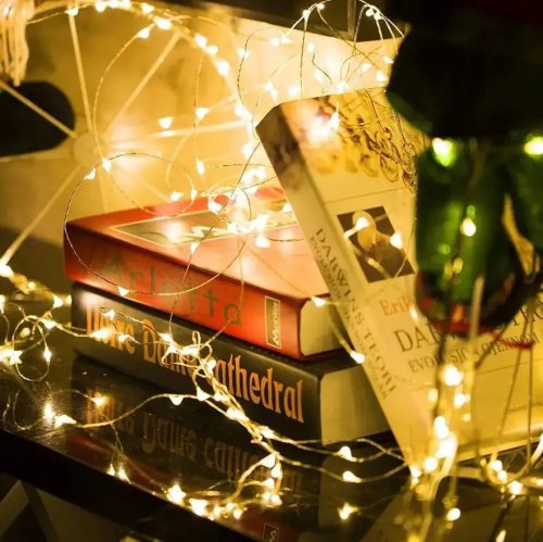 Гірлянда-лісочка універсальна 5 м, 300 LED, тепле світло, живлення USB+батарейка