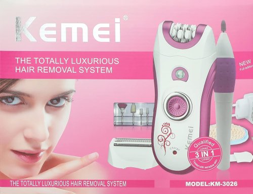 Електроепілятор Kemei KM-3066 6-в-1: епіляція та гоління