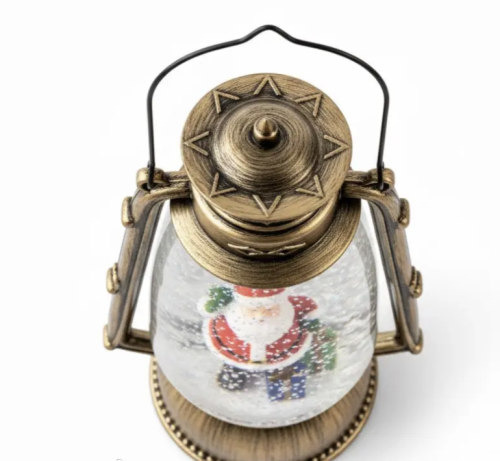 Новорічний LED-ліхтар-декор XHF-8004 зі снігопадом і музикою, світильник «Сніжний світ»