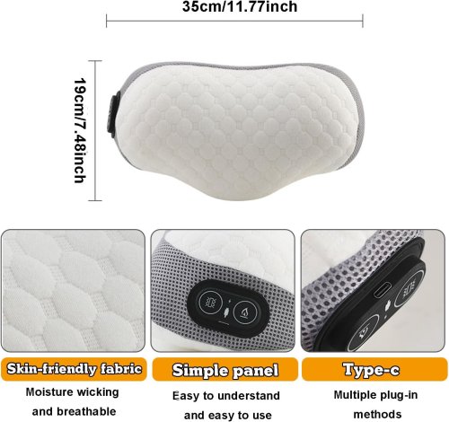 Масажна подушка для шиї Pillow 5561 з підігрівом для сну та підтримки шийного відділу