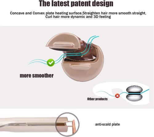 Плойка-стайлер HAIR WA-1 2в1: спіральна завивка та випрямлення волосся