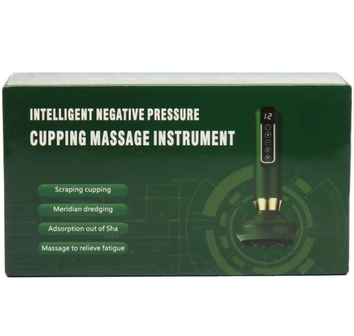 Вакуумний антицелюлітний масажер Cupping DS-A15 з ІЧ-підігрівом, 12 рівнів, лімфодренаж, 5V