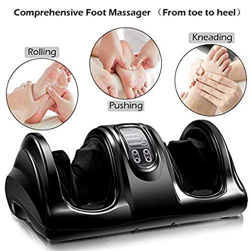 Електромасажер для стоп і литок Shiatsu Foot Massager, роликовий, з пультом керування