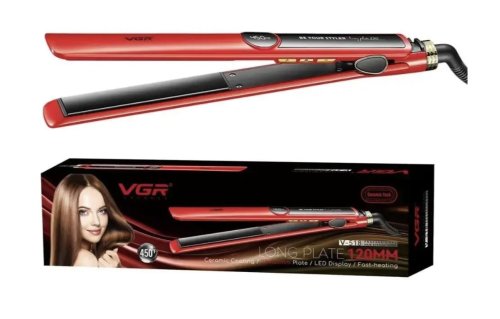 Щипці-випрямляч VGR V-518 з LED-дисплеєм, турмалінові пластини V-51