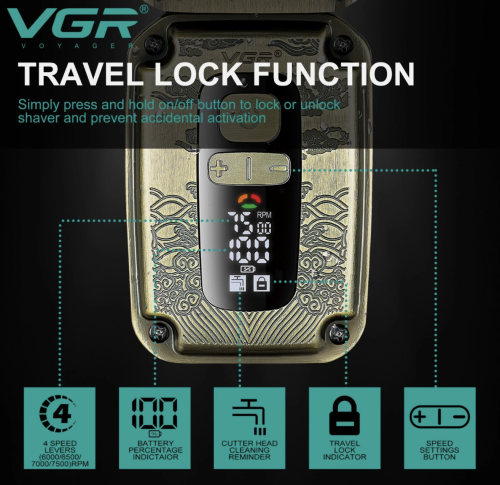 Професійна сітчаста електробритва VGR V-337 для гоління та стрижки