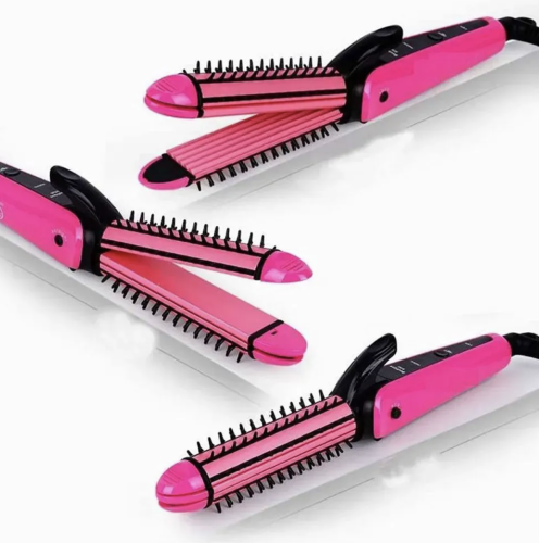 Багатофункціональний стайлер-утюжок Nova NHC-8890 3-в-1: випрямлення, гофре, локони