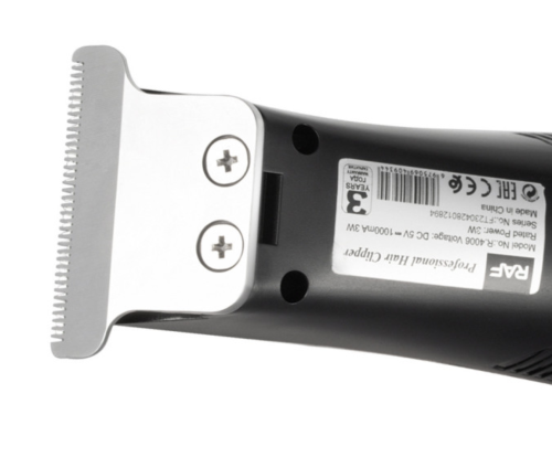 Акумуляторна машинка для стрижки RAF R.4006 + 3 насадки, бездротовий тример з USB-зарядкою