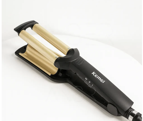Потрійна керамічна плойка Kemei JFQ-KM-2022 для створення локонів