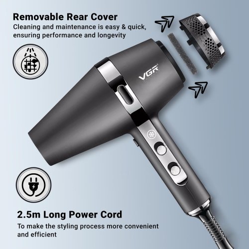 Професійний фен VGR V-451 для сушіння та укладання волосся з іонізацією