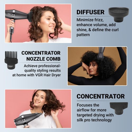 Професійний фен VGR V-451 для сушіння та укладання волосся з іонізацією