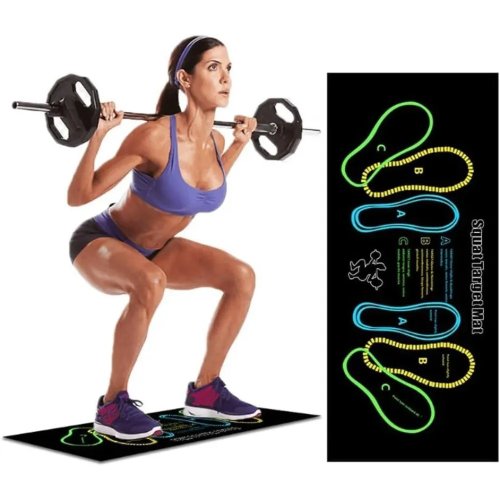 Килимок Clefairy для присідань із напрямною стоп — фітнес-мат для домашніх тренувань і правильної постановки ніг