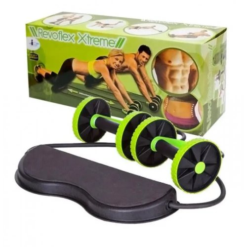 Тренажер REVOFLEX XTREME для всього тіла, 6 рівнів • фітнес-колесо: прес, руки, ноги, спина, сідниці