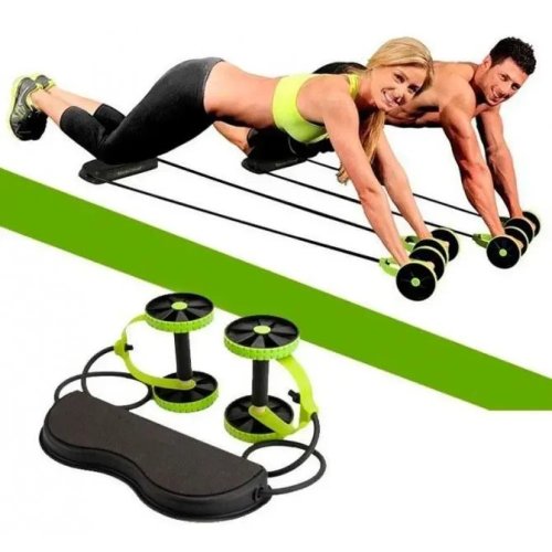 Тренажер REVOFLEX XTREME для всього тіла, 6 рівнів • фітнес-колесо: прес, руки, ноги, спина, сідниці