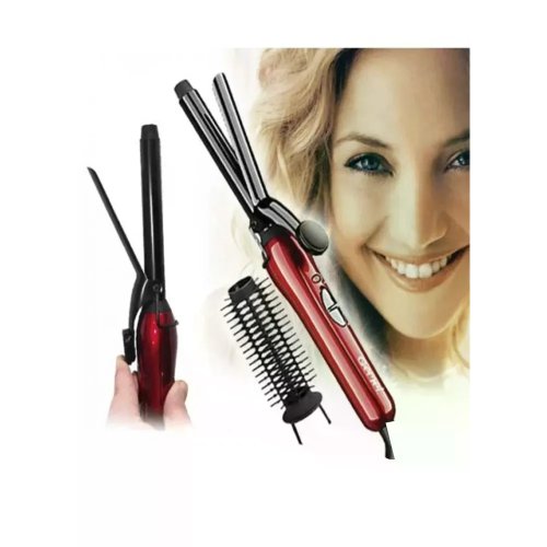 Плойка-щітка 2-в-1 GEMEI GM-2906: завивка, укладання й об’єм, керамічне покриття