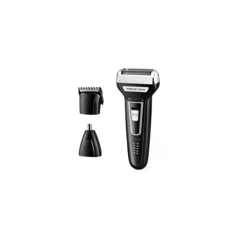 Чоловічий тример-електробритва 3-в-1 GEMEI GM-573: борода/вуса/ніс/вуха, акумуляторна, насадки для окантовки