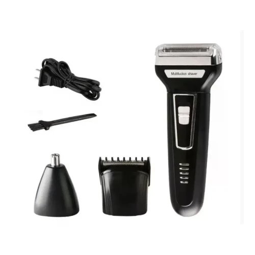 Чоловічий тример-електробритва 3-в-1 GEMEI GM-573: борода/вуса/ніс/вуха, акумуляторна, насадки для окантовки