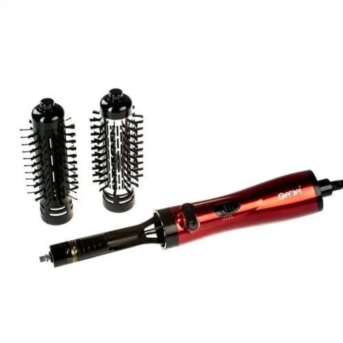 Фен-щітка стайлер GEMEI GM-4829 з обертовими насадками, 800 Вт: сушіння, укладання, вирівнювання, об’єм
