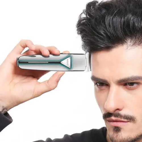 Машинка-тример VGR V-008, акумуляторна USB, для волосся/бороди/вусів, LED, насадки