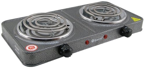 Настільна електроплита Domotec MS-5802, 2 конфорки, компактна для кухні