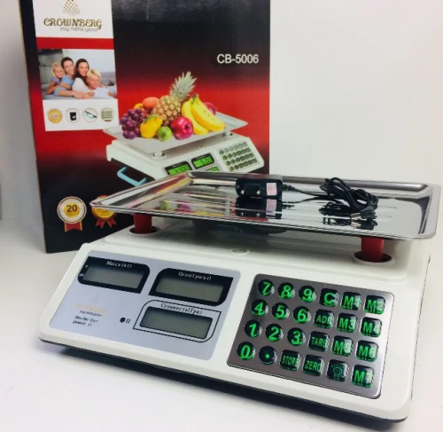 Електронні торговельні ваги Crownberg CB-5006 до 50 кг