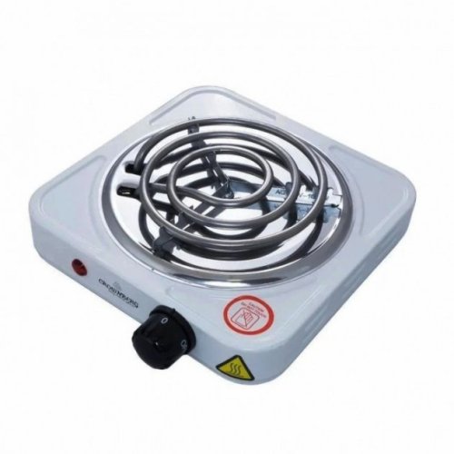Електроплита настільна Crownberg CB-3740, 1 конфорка спіральна, біла