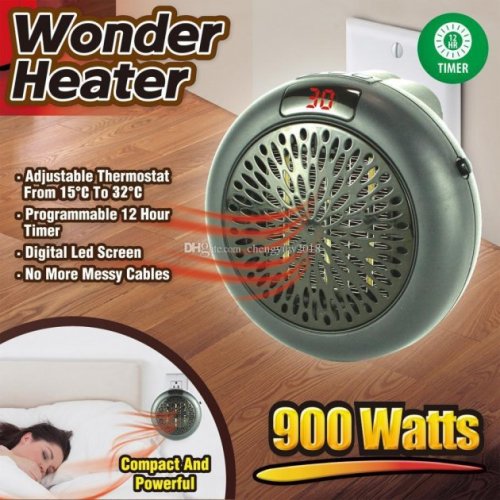 Портативний керамічний обігрівач Wonder Heater KLW-019A1, 900 Вт