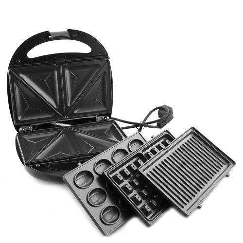 Мультимейкер DOMOTEC MS-7704 4в1: сендвічниця, вафельниця, гриль, горішниця