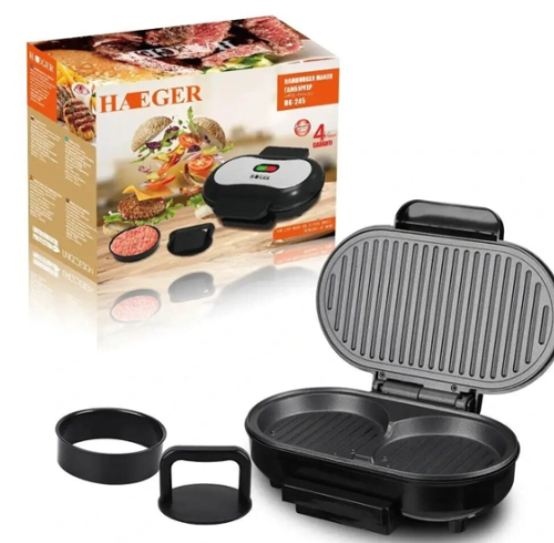 Електричний притискний гриль RAF 245 Burger Maker 750W для бургерів і сендвічів, котлетниця