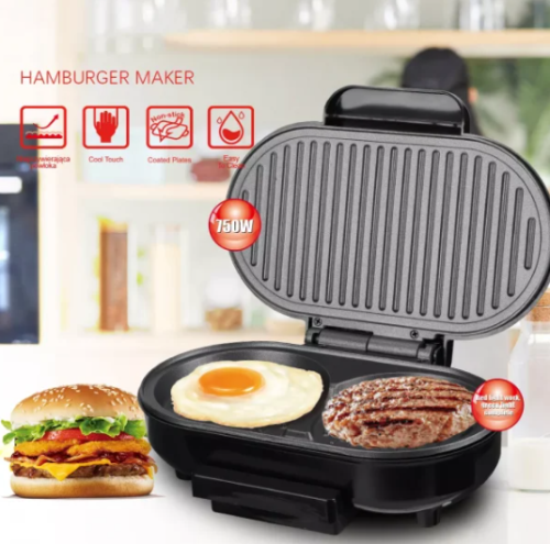 Електричний притискний гриль RAF 245 Burger Maker 750W для бургерів і сендвічів, котлетниця