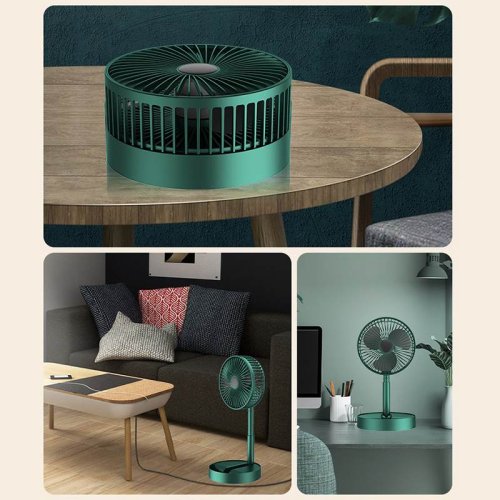 Портативний складаний міні вентилятор Telescopic Folding Fan для дому/столу, USB-зарядка