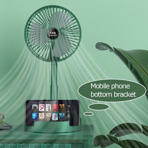 Портативний складаний міні вентилятор Telescopic Folding Fan для дому/столу, USB-зарядка