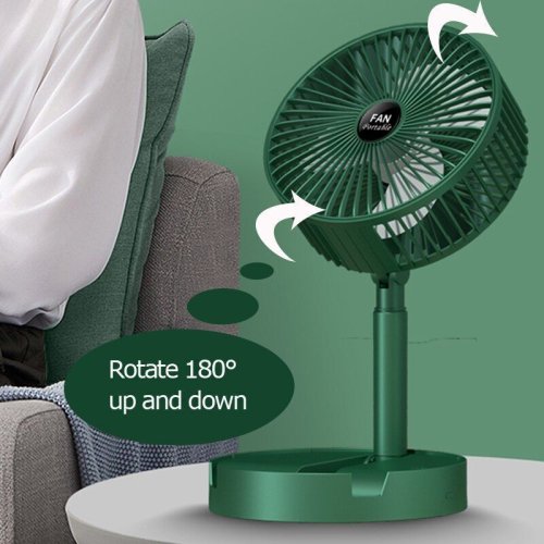 Портативний складаний міні вентилятор Telescopic Folding Fan для дому/столу, USB-зарядка
