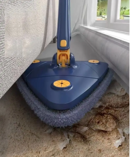 Інноваційна трикутна швабра Triangle MOP з віджимом і поворотом 360°, регульована
