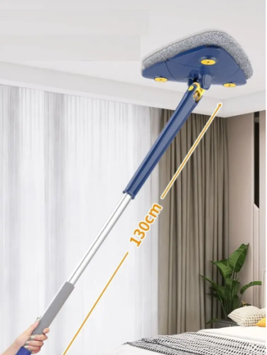 Інноваційна трикутна швабра Triangle MOP з віджимом і поворотом 360°, регульована