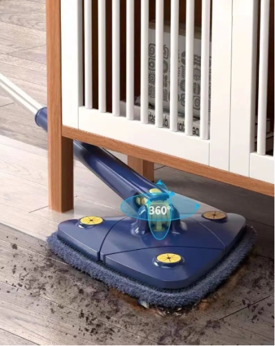 Інноваційна трикутна швабра Triangle MOP з віджимом і поворотом 360°, регульована