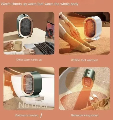 Портативний настільний обігрівач AIR HEATER 1200W — міні тепловентилятор з керамічним нагрівачем (906-219)