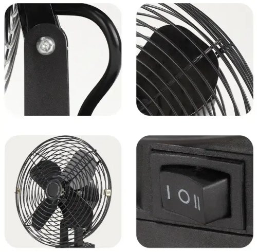 Акумуляторний вентилятор VAP-8 8″ з автоповоротом і USB-зарядкою, 2 батареї 21V